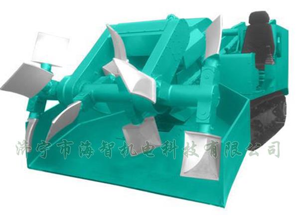 為了提高裝載效率，在取料方面通過滾耙式旋轉(zhuǎn)連續(xù)取料的方式